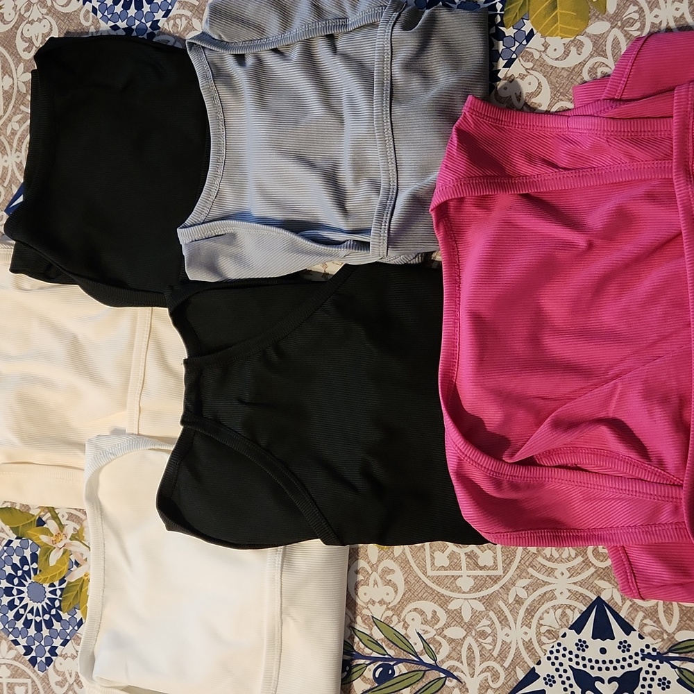 Vibrant Set of 6 Ribbed Bodysuits/ New/ XXL